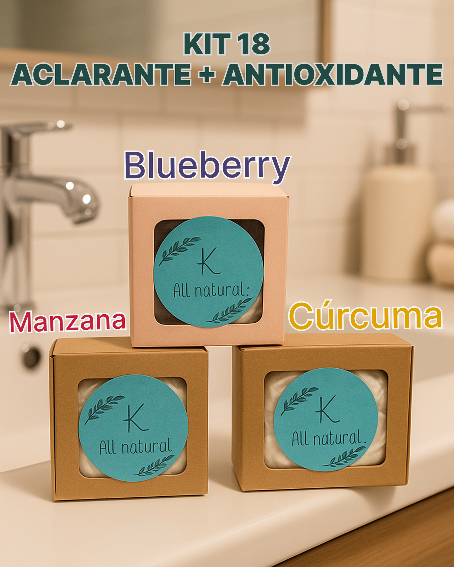 Jabón Artesanal - Kit Antioxidante + Aclarante
