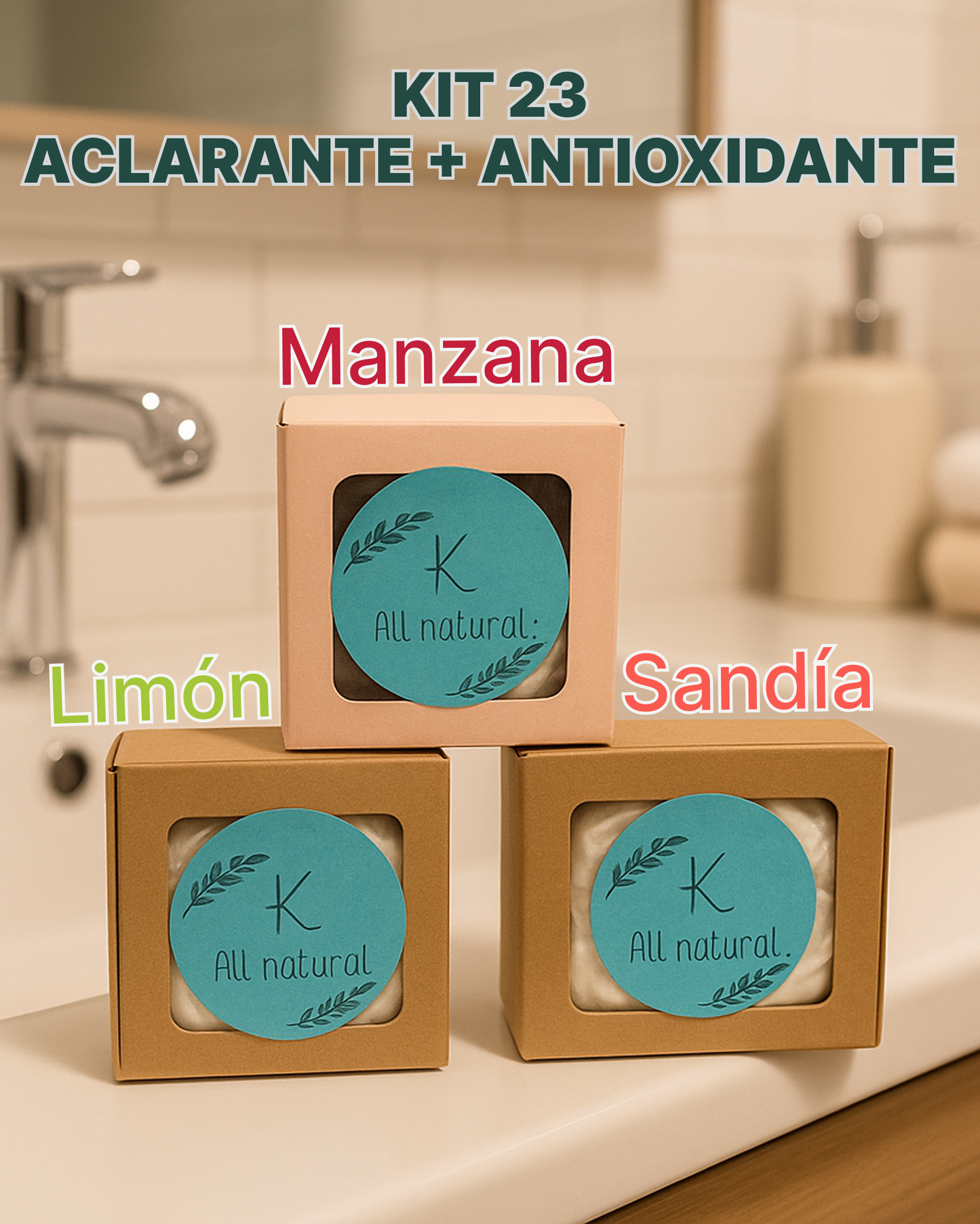 Jabón Artesanal - Kit Antioxidante + Aclarante