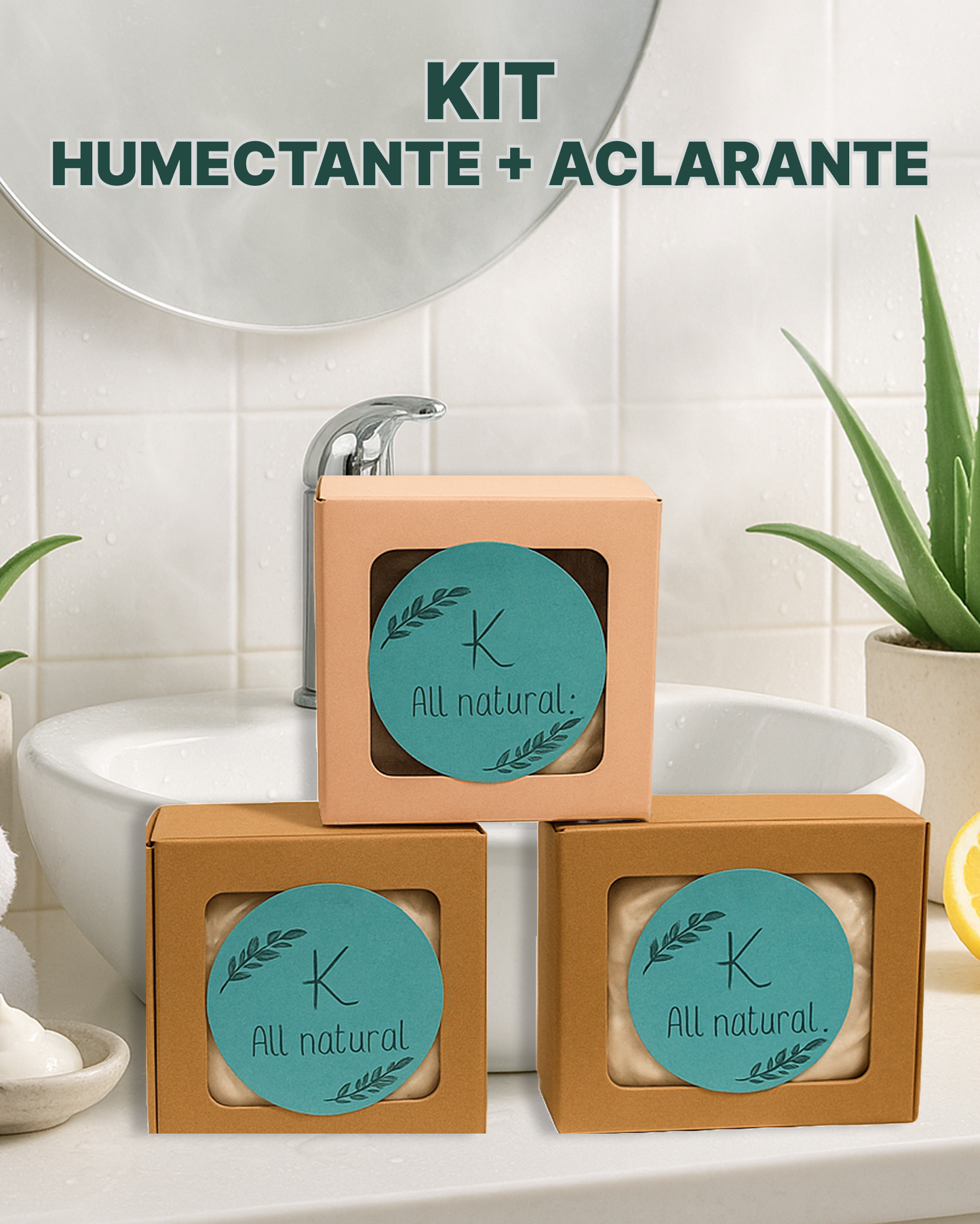 Jabón Artesanal - Kit Aclarante + Humectante