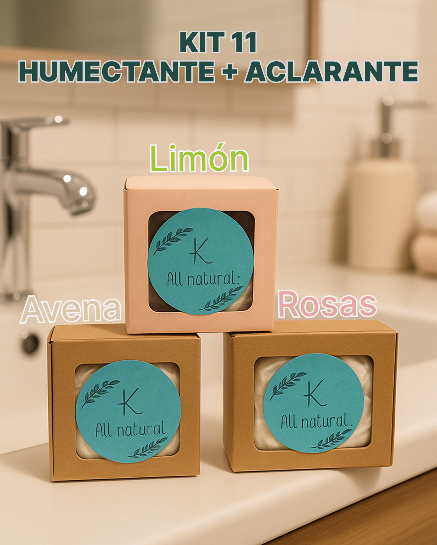 Jabón Artesanal - Kit Aclarante + Humectante