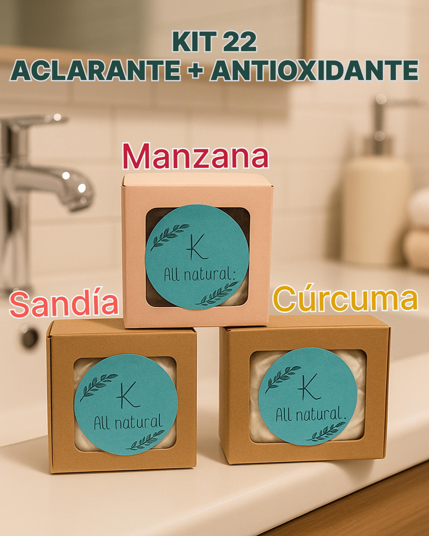 Jabón Artesanal - Kit Antioxidante + Aclarante