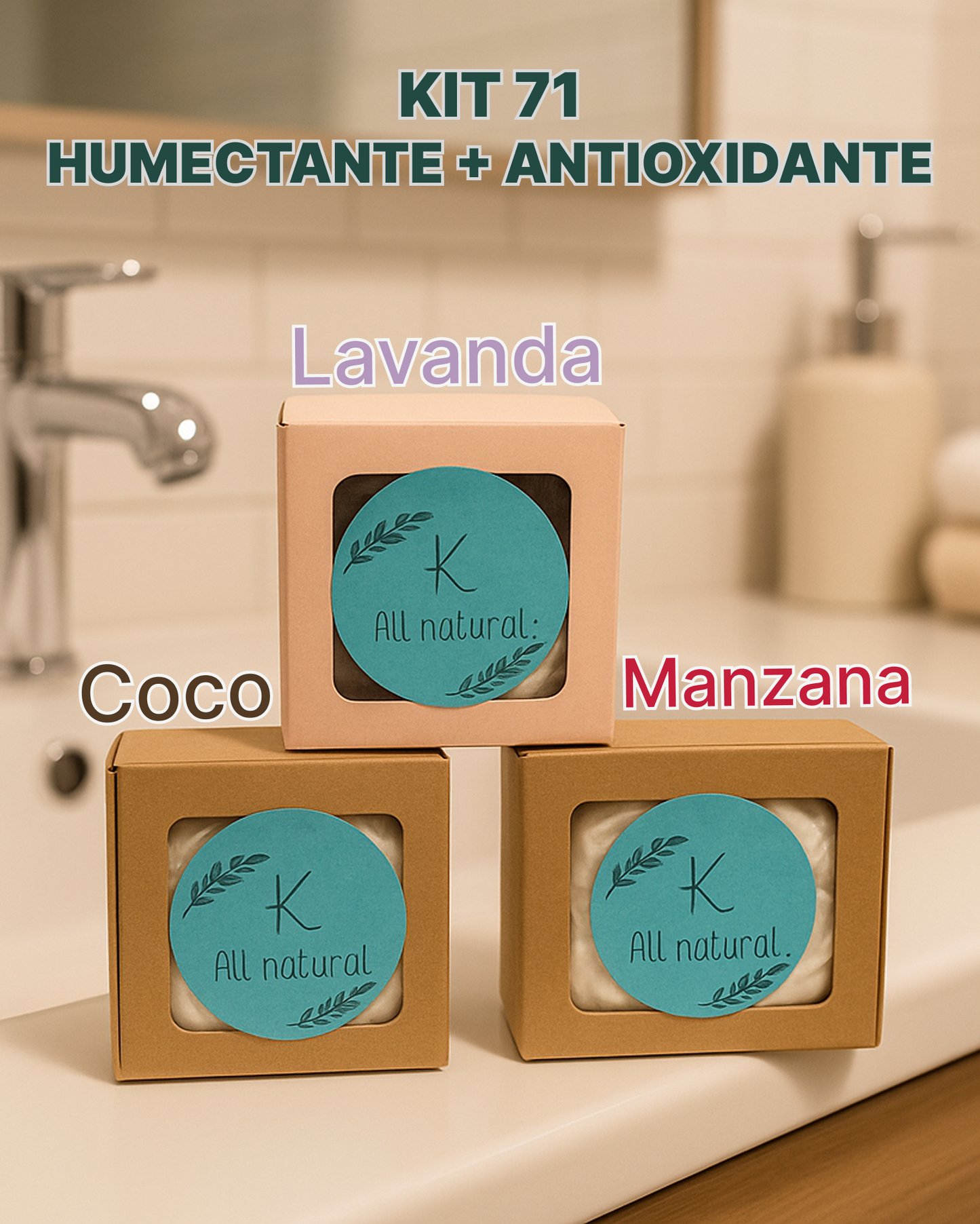 Jabón Artesanal - Kit Antioxidante + Humectante