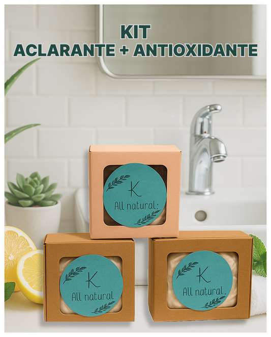Jabón Artesanal - Kit Antioxidante + Aclarante
